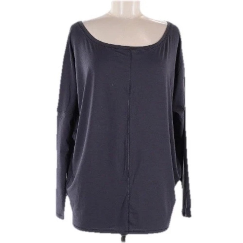 Athleta Essence Flow Top Long Sleeve Dolman Gray Boat Neck Soft Size Medium